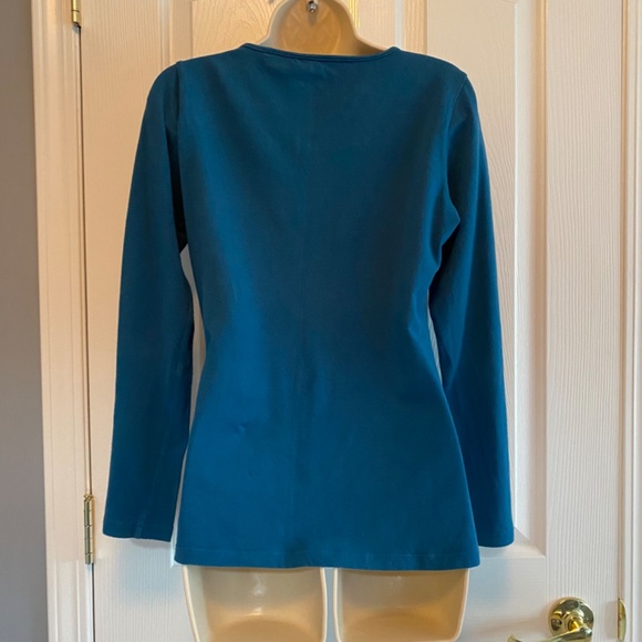 BUY 2 ITEMS GET 1 FREE - Fila Teal long sleeve T-shirt Sz L - Picture 5 of 8